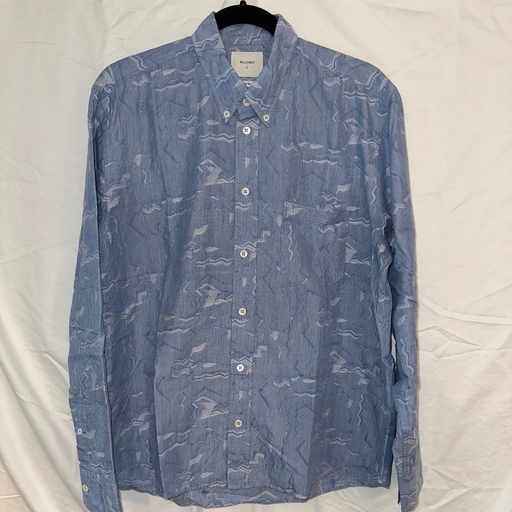Billy Reid pattern shirt.- Large